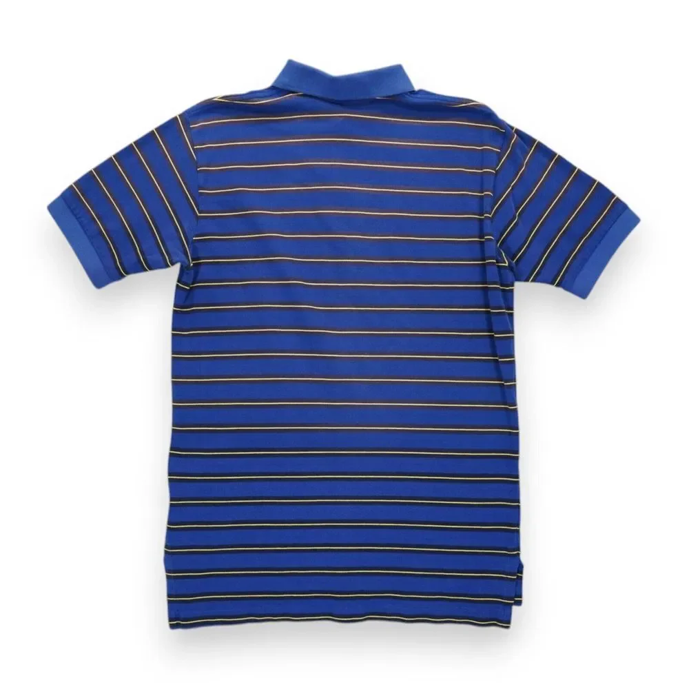 Vintage 90s Polo by Ralph Lauren Men's Shirt‎ Large Blue Striped Geometric